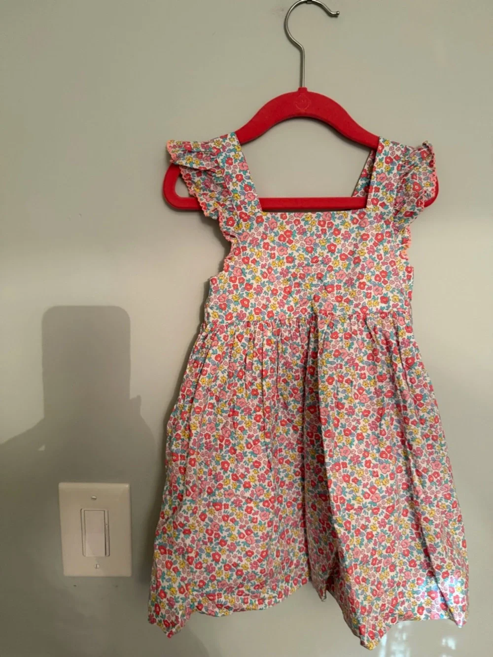 Floral Ruffle-Sleeveless Sun Dress - Pink Floral Girls 2T
